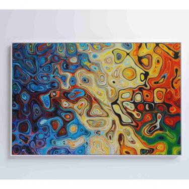 Imagem de Quadro Abstrato Amebas 60x40 Cm Adesivo Fotográfico