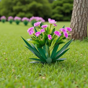 Imagem de WGKOMEGE Escultura rústica de tequila, planta de agave de metal, decoração de casa, tulipa borboleta, flor, jardim, jardim, jardim, jardim, jardim, decoração, estátua, ornamentos de jardim, decoração