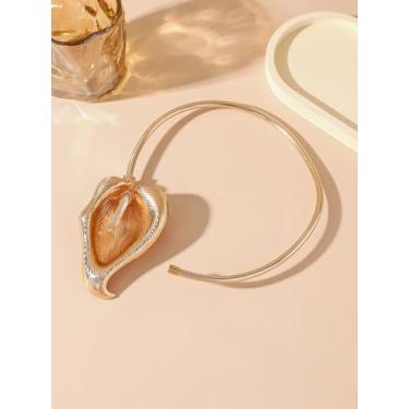 Imagem de Colar Calla Lily, duas cores: ouro e prata, colar floral para mulheres, joias elegantes para uso diário e festa, One Size, Metal, Sem Pedra Preciosa