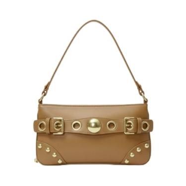 Imagem de Bolsa Feminina Luxuosa Couro Sintético Moderna Reveillon, Passeio, Moda Original ALWY (Cáqui)