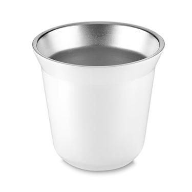 Imagem de Copo Térmico, Café Expresso, 40ml, Aço Inox, Parede Dupla, Branco