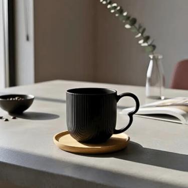 Imagem de Xicara Oasis Açucareiro Saleiro Pimenteiro Manteigueira Preto Bambu Café (4 Xicaras de Chá 190ml)