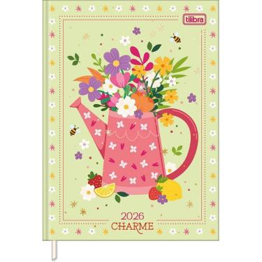 Imagem de Agenda Costurada Diária 12,3 x 16,6 cm Charme 2025 Tilibra 55887