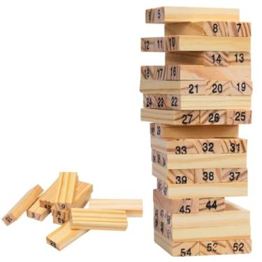 Imagem de Jogo de Empilhar Blocos Caiu Já Era 54 Peças Diversão e Habilidade Castela