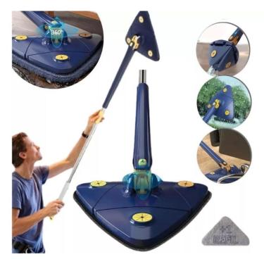 Imagem de Esfregao Rodo Limpeza Triangulo Mop Giratorio 360 Rodo