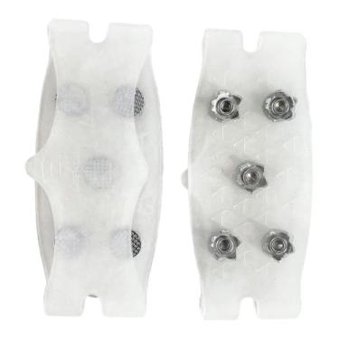 Imagem de menolana 2 crampons de escalada com 5 pinos, antiderrapantes para sapatos de escalada com 5 garras, crampons com pontas antiderrapantes para homens e, Claro