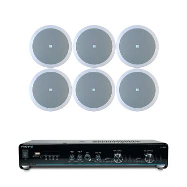 Imagem de Kit Amplificador Slim 2500 G5 Frahm + 6 Arandelas 6co2r