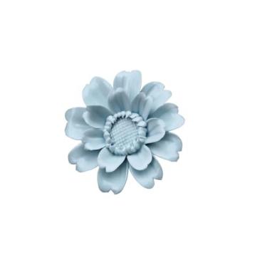 Imagem de AMERRY Girassol, decoração de parede de flores de cerâmica de 7 cm, escultura de parede de flores artificiais, flores de cerâmica feitas à mão para casa, corredor, sala de estar, cozinha, banheiro