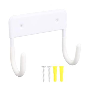 Imagem de CUOFYUNL Tábua de passar roupa Gancho Suporte para tábua de passar roupa multifuncional estável e com economia de espaço montado na parede (Branco leitoso)