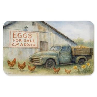 Imagem de Eggs For Sale Tapete antifadiga para casa de fazenda, tapete ergonômico acolchoado para cozinha e pé com suporte antiderrapante, tapete confortável ecológico, design de Antony Smith, 76 cm x 45 cm