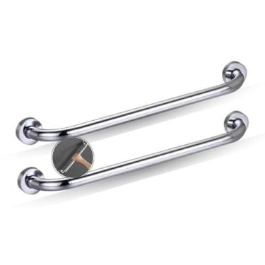 Imagem de Kit Barras de Apoio para Banheiro 80cm – Inox 201 Antioxidante, Suporta até 100kg, Segurança para Idosos Cadeirantes Deficientes - Ideal para Apoio no Banheiro (2)