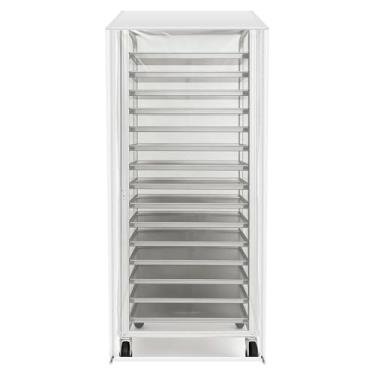 Imagem de Capa de rack de forma de coque PVC transparente com zíper de 4 lados, capa universal de 10/20 camadas, à prova d'água e à prova de poeira para padaria e cozinha doméstica (transparente, 152 x 71 x 58