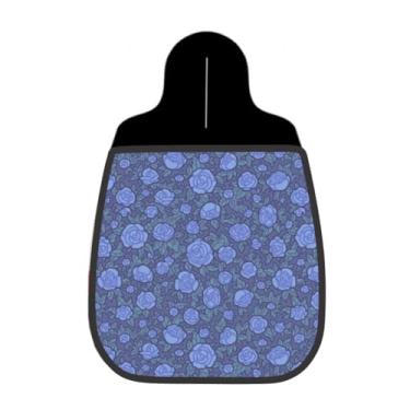 Imagem de Lixeira De Carro Organizador Lixinhocar Rosas Azuis Fundo Roxo