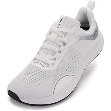 Imagem de WHITIN Tênis de corrida masculino Zero Drop + bico largo, Branco, 11 Wide
