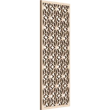 Imagem de Ekena Millwork WALW10X25X0375LKERO Painéis de parede de madeira decorativos de lago Fretwork, 24 3/20.3 cm L x 61 cm A, carvalho vermelho