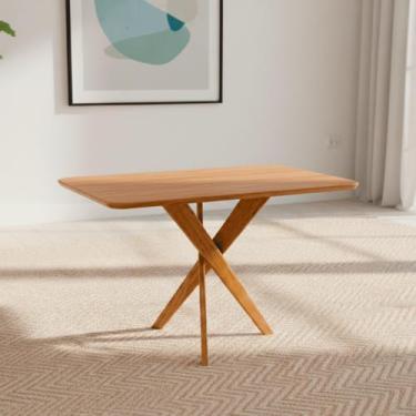 Imagem de Mesa para Sala de Jantar 130cm sem Vidro Cacau - Cimol