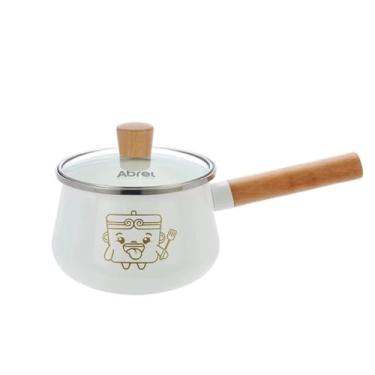 Imagem de EFDNK-HB Panela de leite esmaltada, panelas e frigideiras esmaltadas multiuso superfície antiaderente, fácil de limpar, panela esmaltada multiuso para ferver, cozinhar, aquecer, sopas, molhos de leite