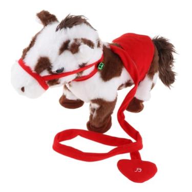 Imagem de oshhni Cavalo de Pelúcia Elétrico, Animal de Pelúcia Falso, Lembrancinha de Festa, Modelo Eletrônico Interativo de Animal de Estimação para Crianças no Natal