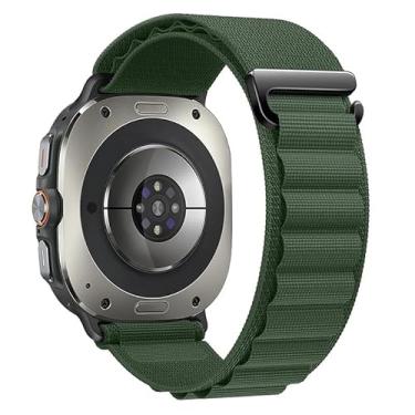 Imagem de Pulseira De Nylon Alpinista 123-ut-03 Marca 123smart Compativel Com Galaxy Watch Ultra 47mm Sm-l700 L705 (Preto) (Verde)