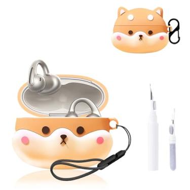 Imagem de NOUKAJU Capa para Baseus Bowie MC1, capa protetora para fone de ouvido sem fio (com mosquetão + cordão + caneta de limpeza) à prova de quedas, arranhões, à prova de choque, capa para Baseus Bowie MC1