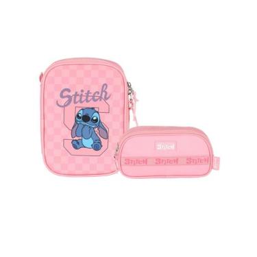 Imagem de Kit Escolar Lilo Stitch Estojo Box + Estojo Triplo Original - Luxcel, 