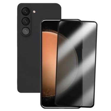 Imagem de Capa Protetora para Samsung Galaxy S23 Plus, Preta Premium com Proteção de Câmera e Película de Privacidade Anti Spy