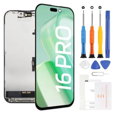 Imagem de Substituição de tela para iPhone 16 Pro A3293, A3083, A3292, A3294 16.0 cm LCD Display Touch Digitalizador com True Tone, suporte para Face ID, 3D Touch + ferramentas de reparo