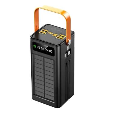 Imagem de ANJ.GG Power Bank Solar, 50.000mAh, USB Tipo C, para Smartphones, Preto, Carregamento Rápido Bidirecional, Display Digital, Bateria