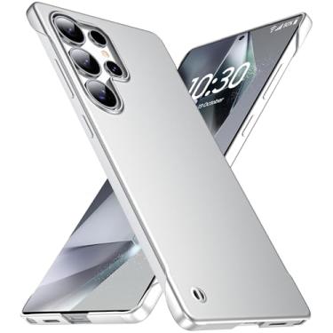 Imagem de GRECAZO Capa ultrafina fosca projetada para Samsung Galaxy S25 ultra sem moldura 17.5 cm fina minimalista leve fosca capa rígida protetora sem bordas - prateado