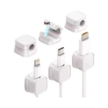 Imagem de Organizador Magnético De Cabos Para Mesa Montado Na Parede, Armazename