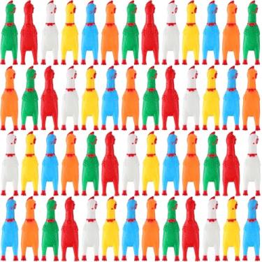 Imagem de Honoson 50 peças de borracha galinhas rangendo frango gritando novidade brinquedos para cães de estimação cães adultos 6,3 polegadas (colorido)