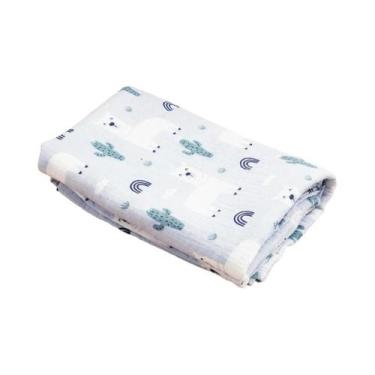 Imagem de Mantas De Musselina 100% Algodão Macio Para Bebês, Toalha De Banho, Co