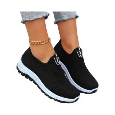 Imagem de Tênis Casuais Femininos De Verão Respirável Em Malha, Sapatos Vulcaniz
