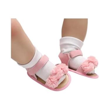 Imagem de Sandálias de verão para crianças de 0 a 1 ano, sapatos respiráveis de 