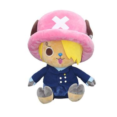 Imagem de Brinquedo de boneca de pelúcia One Piece Sanji & Chopper 25 cm para crianças