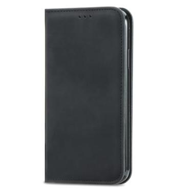 Imagem de Capa tipo bolsa para Samsung Galaxy S25/S25 Plus/S25 Ultra, couro fosco, moderno, flip, porta-cartões, capa protetora interna de TPU antiqueda