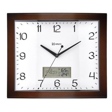 Imagem de Relógio de Parede Sofisticado Marrom Com Display Herweg 6908, único