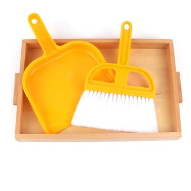 Imagem de ZQsmgs Conjunto de Limpeza Montessori para Crianças, Kit de Brincar com Vassoura para Crianças