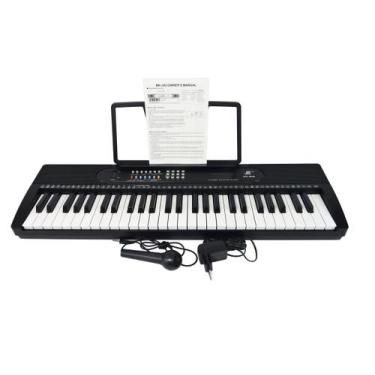 Imagem de Teclado Musical Infantil Meike 54 Teclas MK-302 - Visor LED + Fonte Bi