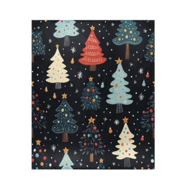 Imagem de Blueangle Cobertor de árvores de Natal com desenho animado supermacio, quente, aconchegante, leve para todas as estações, cobertor de lã para cama ou sofá, fácil de cuidar (127 x 152 cm) #440