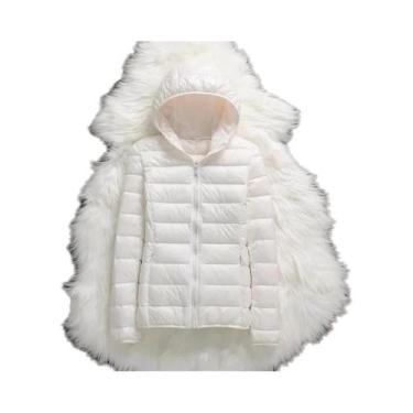 Imagem de Jaqueta Puffer Com Capuz Para Mulheres plus Size, Leve E Quente, Casac
