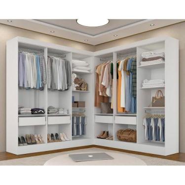 Imagem de Closet Modulado 227x225,5 Ambar Com 4 Gavetas Branco - M.a - A Móveis 