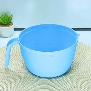 Imagem de Tigela de Preparo e Serviço 1,5L - Bico Dosador e Alça Curvada, Livre de BPA, Prática para Cozinha Doméstica, Ideal para Massas, Sopas e Molhos (Azul)