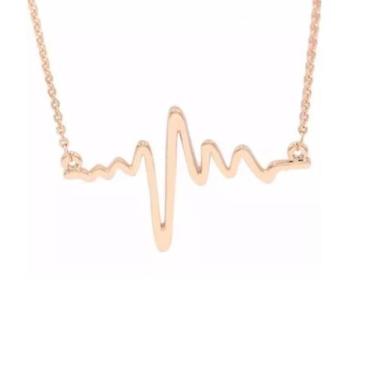 Imagem de Colar Cordão Batimentos Enfermagem Folheado - Milena Folheados