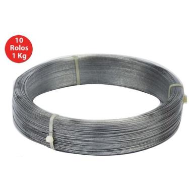 Imagem de Arame Liso Galvanizado N22 Beltools 0,71mm 10 Rolos 1Kg