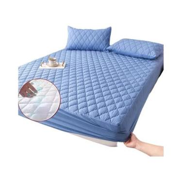 Imagem de Protetor De Colchão Impermeável Ajustável Antibacteriano Capa De Cama 