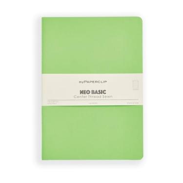 Imagem de myPAPERCLIP Caderno pautado NeoBasic B5 | 160 páginas, 80 GSM, capa macia 250 GSM, B5 (17,6 x 25 cm) | Verde