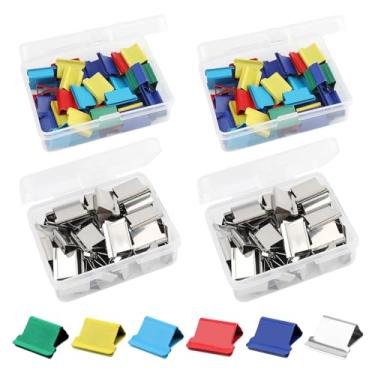 Imagem de 200 clipes de fichário, clipes de recarga de metal reutilizáveis, funciona com dispensadores de clipe de moluscos de papel portátil, capacidade para 40 folhas para embalagem de alimentos domésticos
