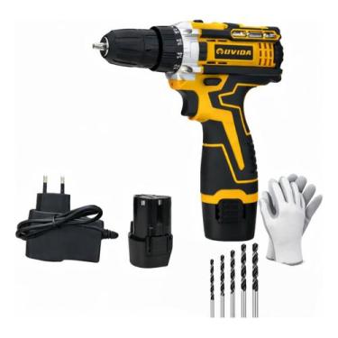 Imagem de Parafusadeira E Furadeira A Bateria Sem Fio 10mm Com Broca - Oi vida, 