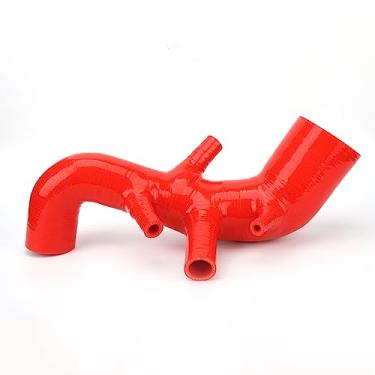 Imagem de Tubo de admissão de ar, tubo de mangueira de admissão de motor, mangueira de admissão de silicone, substituição de fluxo de ar aumentado para motor SEAT Leon Cupra R 1.8T AMK BAM (vermelho)